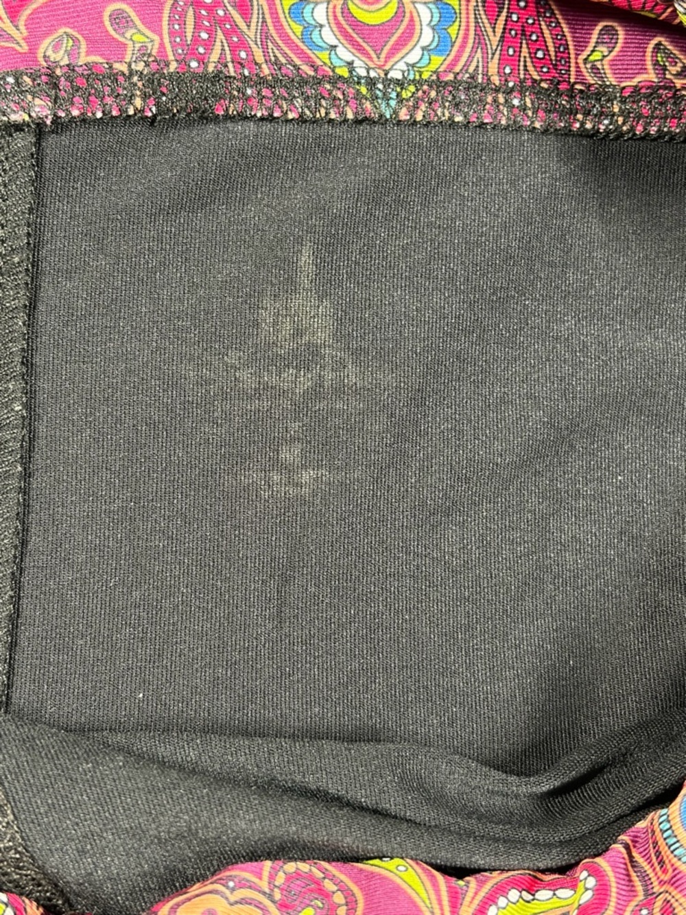 Disney Parks Black Capri Leggings with Pink Purple Mickey Patterned Waistband - Picture 6 of 10